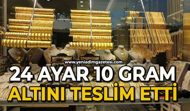 24 ayar 10 gram altını zabıtaya teslim etti