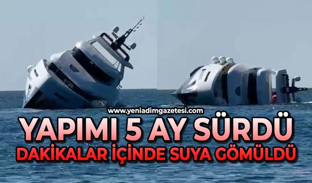 Yapımı 5 ay sürdü: Dakikalar içinde suya gömüldü