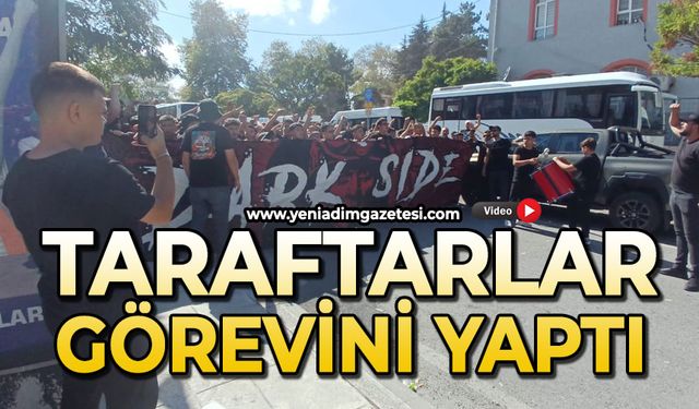 Taraftarlar görevini yaptı