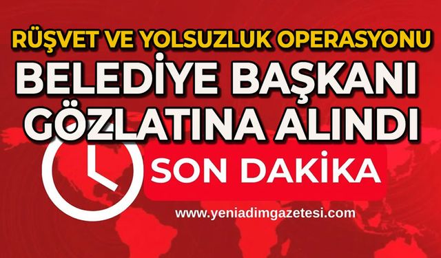 Rüşvet ve yolsuzluk operasyonu: Belediye Başkanı gözaltına alındı