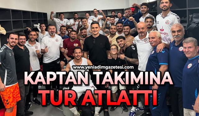 Kaptan takımına tur atlattı