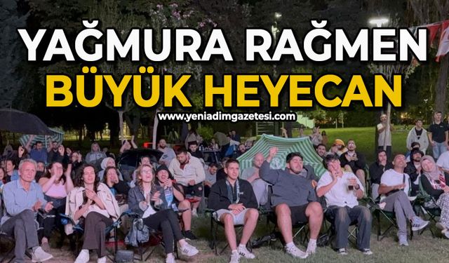 Yağmura rağmen büyük heyecan