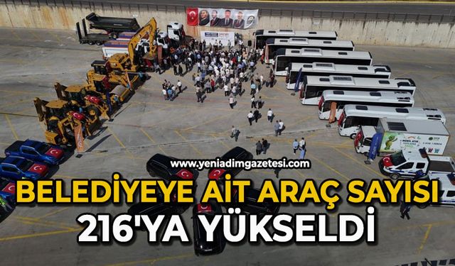 Belediyeye ait araç sayısı 216'ya yükseldi