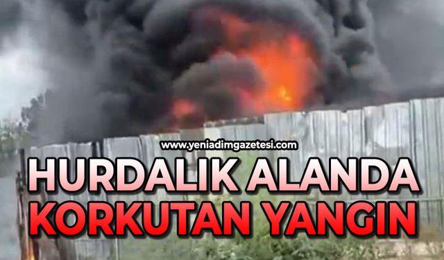 Hurdalıkta korkutan yangın
