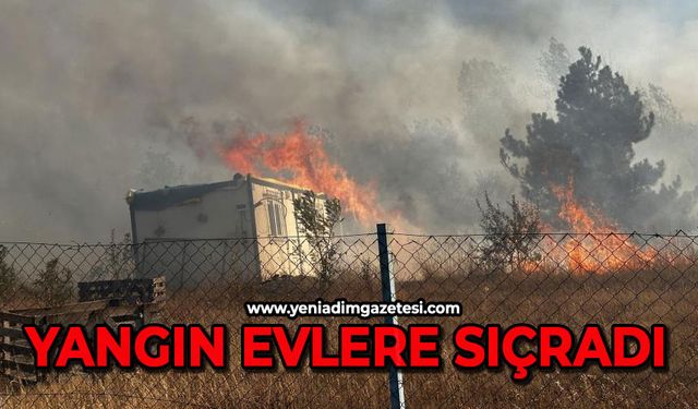 Yangın evlere sıçradı