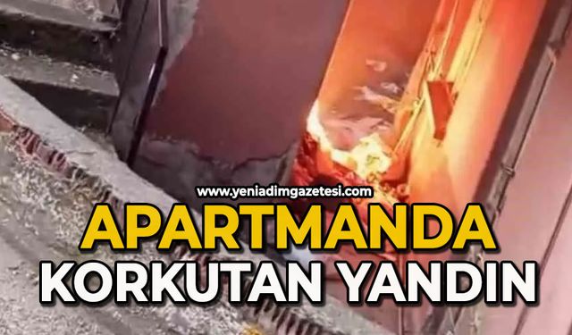 Apartmanda korkutan yangın