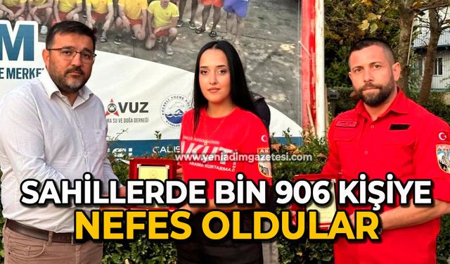 Sahillerde bin 906 kişiye nefes oldular