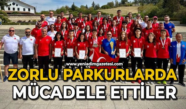 Zorlu parkurlarda mücadele ettiler