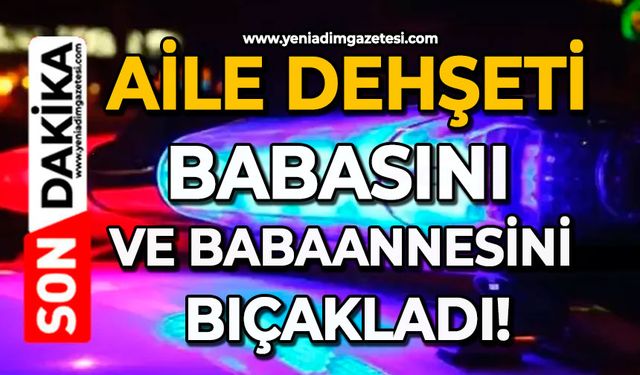 Aile dehşeti: Babasını ve babaannesini bıçakladı!