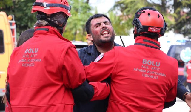 ‘Bolu’da 5.8’lik deprem’ senaryosu gerçeğini aratmadı