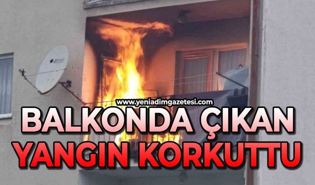 Balkonda çıkan yangın evi küle çeviriyordu