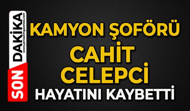 Kamyon şoförü Zahit Celepci hayatını kaybetti