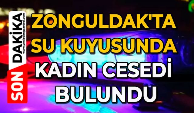 Zonguldak'ta su kuyusunda kadın cesedi bulundu