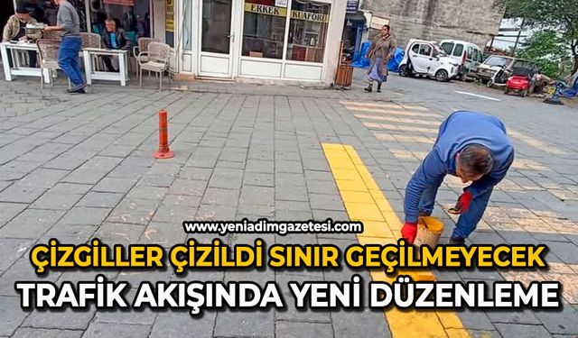 Çizgiller çizildi sınır geçilmeyecek: Trafik akışında yeni düzenleme