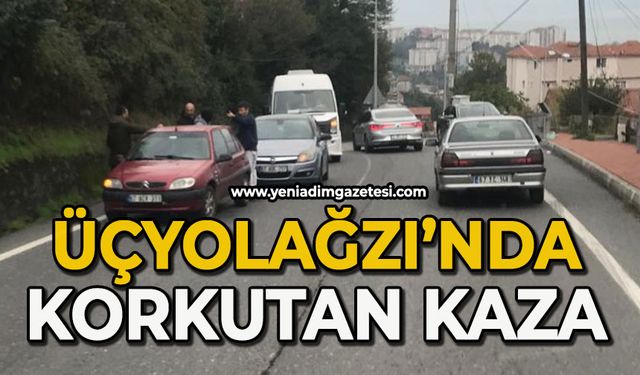 İki otomobil çarpıştı