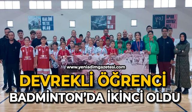 Devrekli öğrenci Badminton’da ikinci oldu