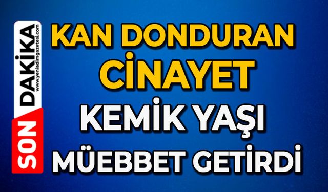 Kan donduran cinayet: Kemik yaşı müebbet getirdi