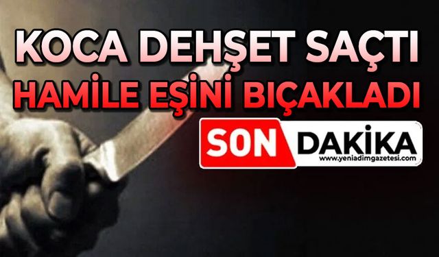 Hamile eşini 6 yerinden bıçakladı