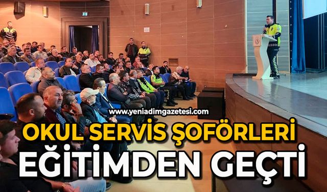 Okul servis şoförleri eğitimden geçti