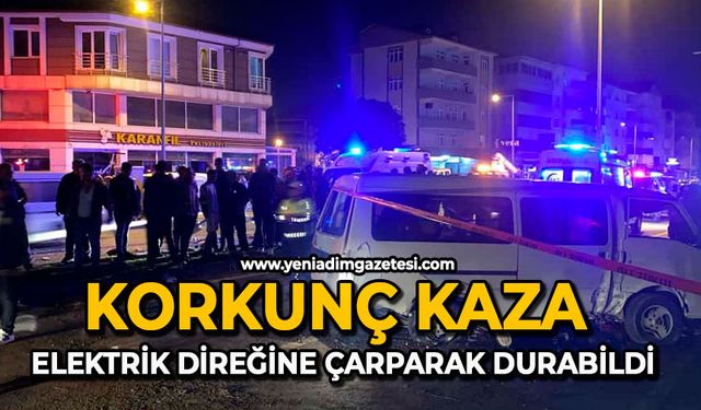 Korkunç kaza: Elektrik direğine çarparak durabildi