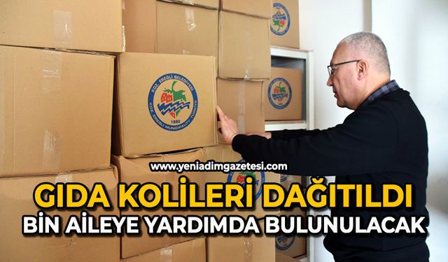 Gıda kolileri dağıtıldı: Bin aileye yardımda bulunulacak
