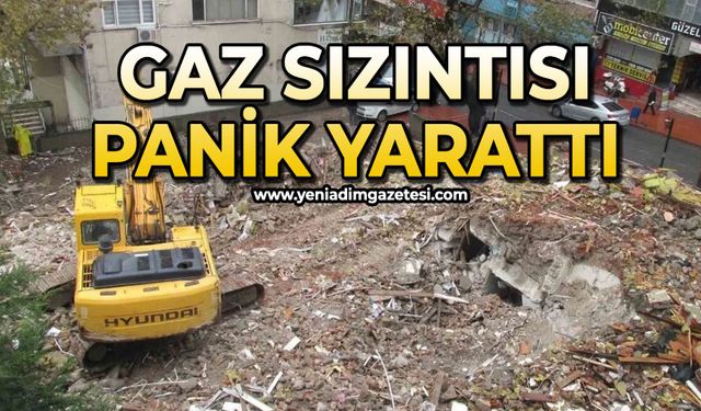 Bina yıkımı sırasında gaz sızıntısı paniğe neden oldu