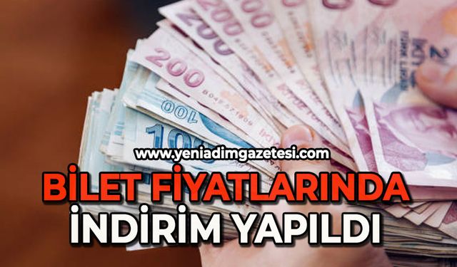 Bilet fiyatlarında indirim geldi