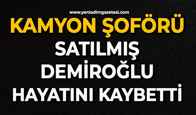 Kamyon şoförü Satılmış Demiroğlu hayatını kaybetti