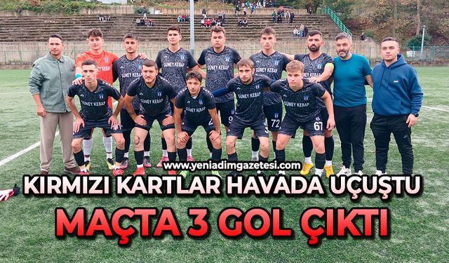 Kırmızı kartlar havada uçuştu: Maçta 3 gol çıktı