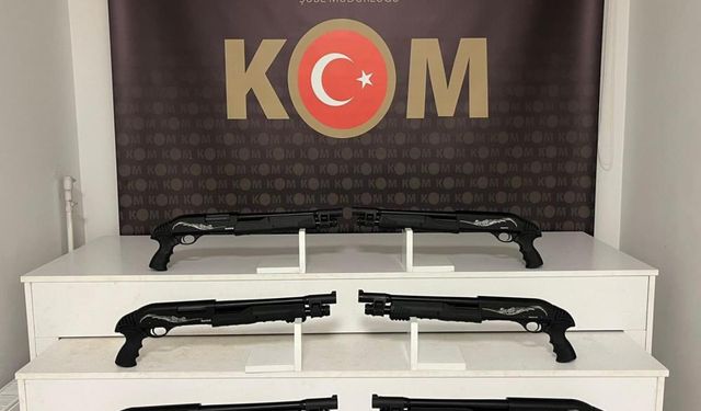 Kaçak silah operasyonunda 6 pompalı tüfek ele geçirildi
