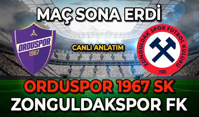 Orduspor 1967 –Zonguldakspor karşılaşma sona erdi