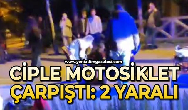 Ciple motosiklet çarpıştı: 2 yaralı