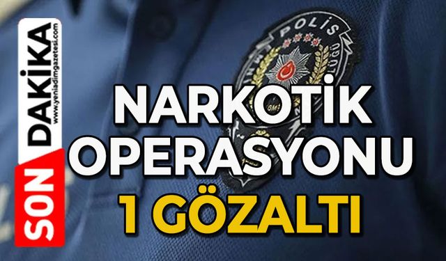 Narkotik operasyonu: 1 gözaltı