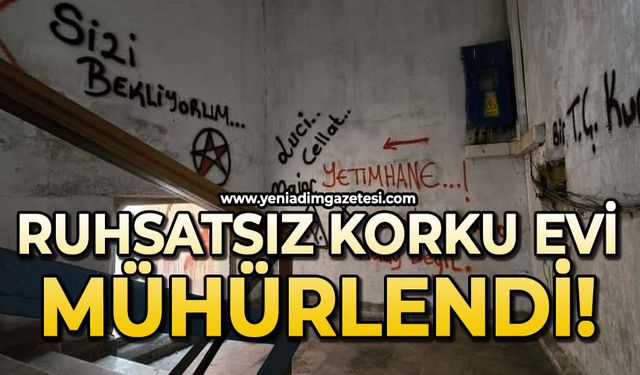 Ruhsatsız korku evi mühürlendi