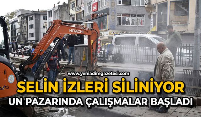 Selin izleri siliniyor: Un Pazarında çalışmalar başladı