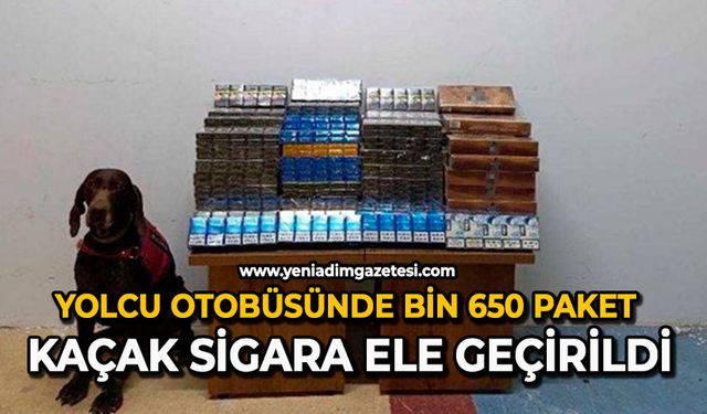 Yolcu otobüsünde bin 650 paket kaçak sigara ele geçirildi