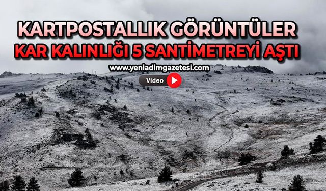 Kartpostallık görüntüler: Kar kalınlığı 5 santimetreyi aştı