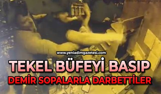 Tekel büfeyi basıp demir sopalarla darbettiler