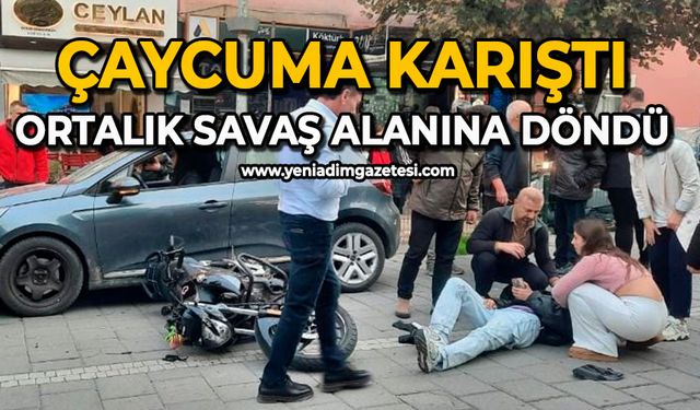 Çaycuma karıştı: Ortalık savaş alanına döndü