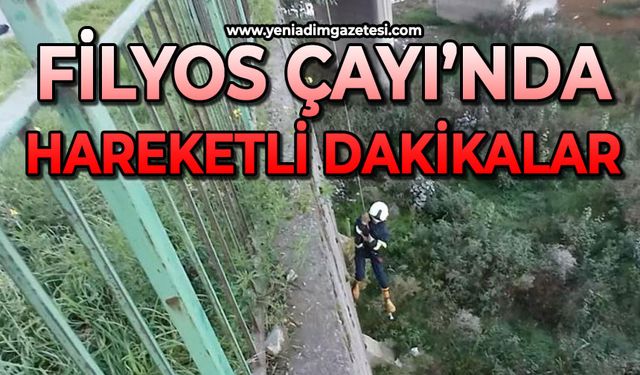 Filyos Çayı'nda hareketli dakikalar!