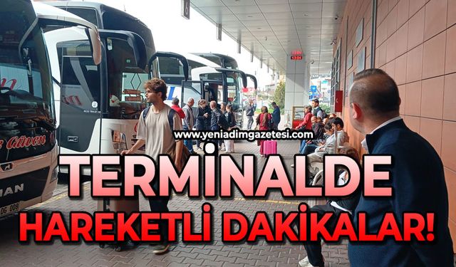Zonguldak Terminali’nde hareketli dakikalar