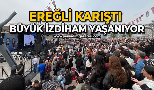 Ereğli karıştı: Büyük izdiham yaşanıyor