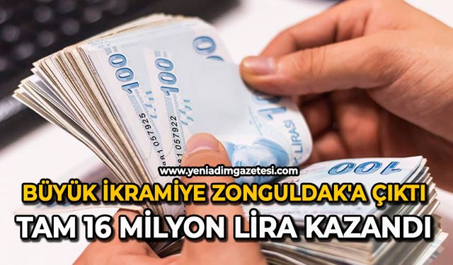 Büyük ikramiye Zonguldak'a çıktı: Tam 16 milyon lira kazandı