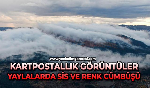 Kartpostallık görüntüler: Yaylalarda sis ve renk cümbüşü