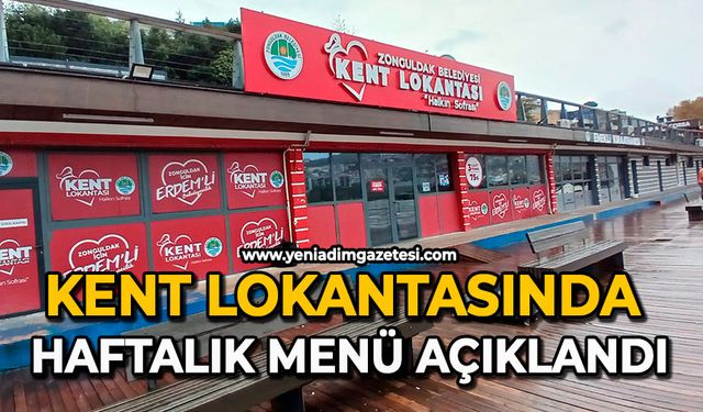 Kent lokantasında haftalık menü açıklandı