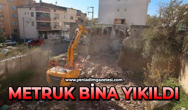 Metruk bina yıkıldı