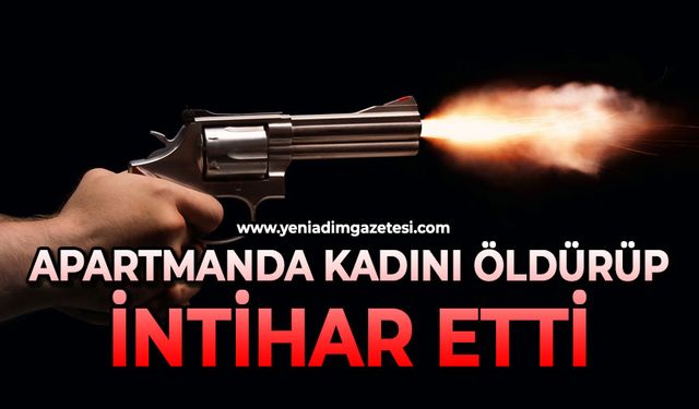 Apartmanda kadını öldürdükten sonra canına kıydı