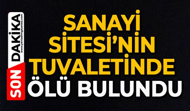 Sanayi Sitesi’nin tuvaletinde ölü bulundu
