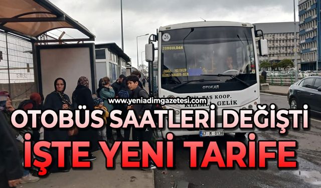Otobüs saatleri değişti: İşte yeni tarife