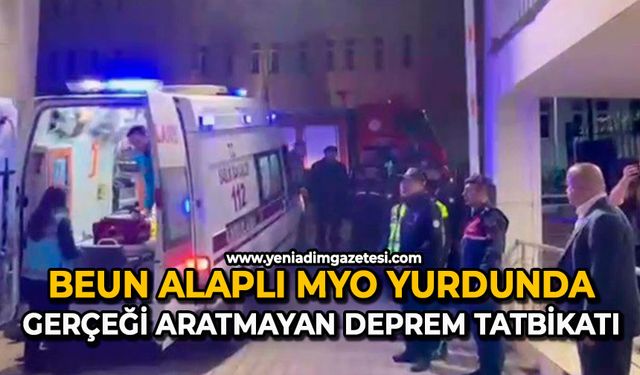 BEUN Alaplı MYO yurdunda gerçeği aratmayan deprem tatbikatı